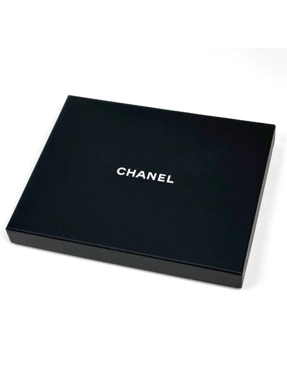 Chanel Necklace CC Logo Faux Pearl Metal Black Silver